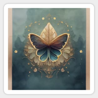 Botanical Watercolor Butterfly Sticker